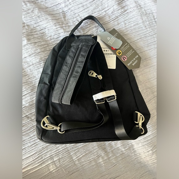Baggallini Naples Convertible Small Daypack Sling Crossbody, Black - Picture 8 of 9